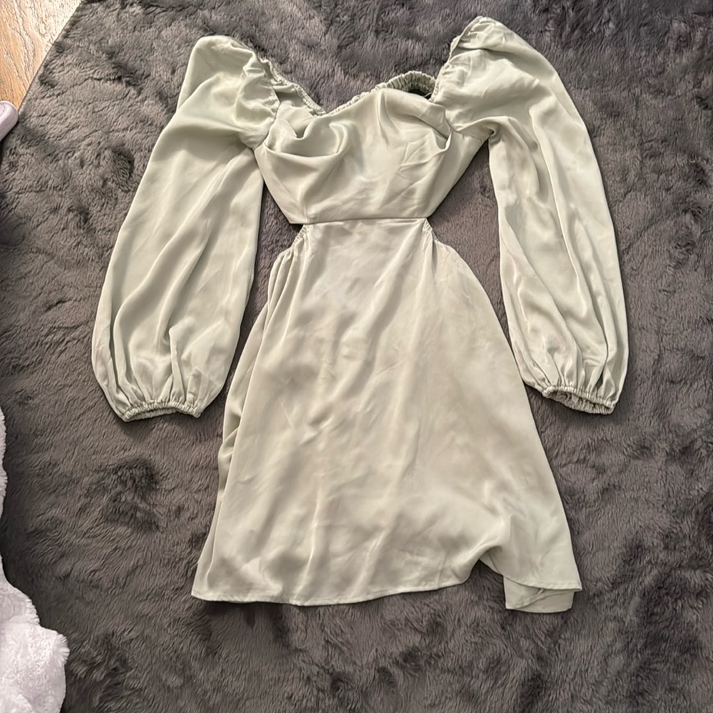 Hello Molly Green Cutout Mini Dress